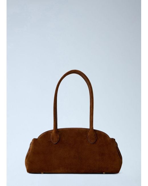 COACH Brown Suede Empire Carryall Bag 34