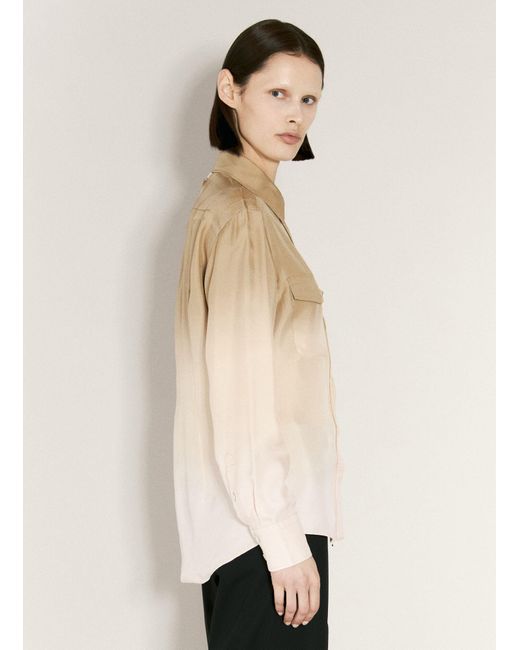 Prada Natural Ombre Silk Shirt