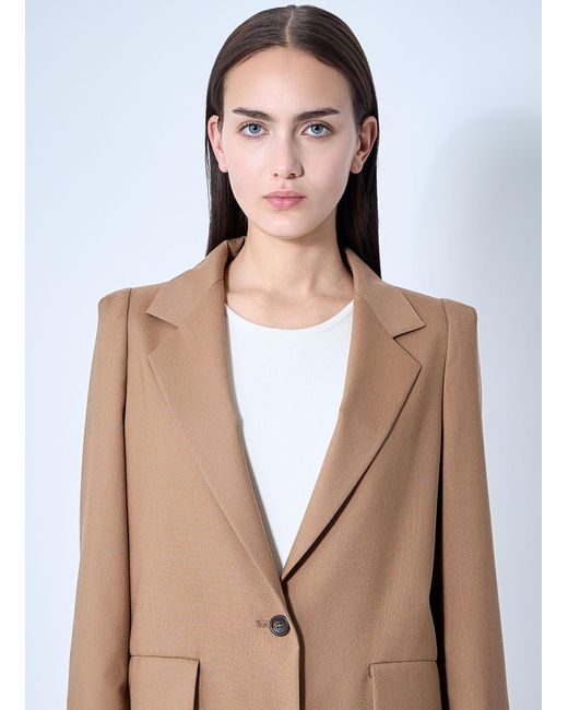 Max Mara Natural Single-Breasted Blazer