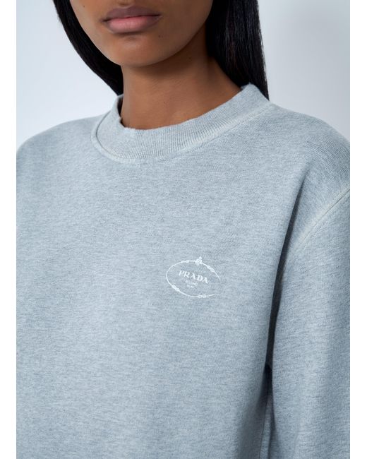 Prada Blue Cotton Sweatshirt