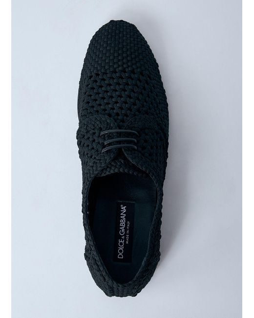 Dolce & Gabbana Multicolor Woven Derby Shoes for men