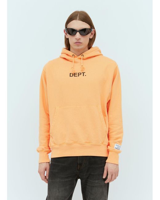 GALLERY DEPT. Orange Dept Logo Hooded Sweatshirt for men