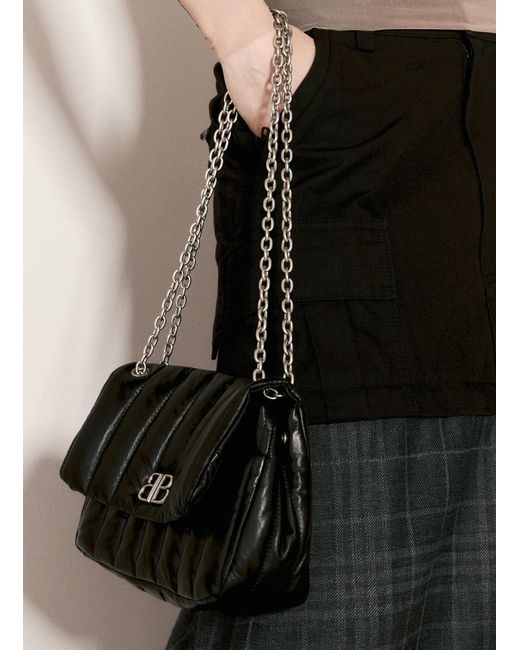 Balenciaga Natural Monaco Mini Chain Shoulder Bag