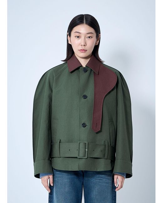 J.W. Anderson Green Jw Anderson Rounded Blouson Jacket