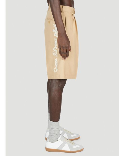 Gucci Natural Folded Pleat Shorts for men