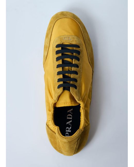 スニーカー PRADA Brown Re-Nylon And Suede Collapse Sneakers Prada Collapse Re-Nylon Suede Sneakers | Brown | FARFETCH