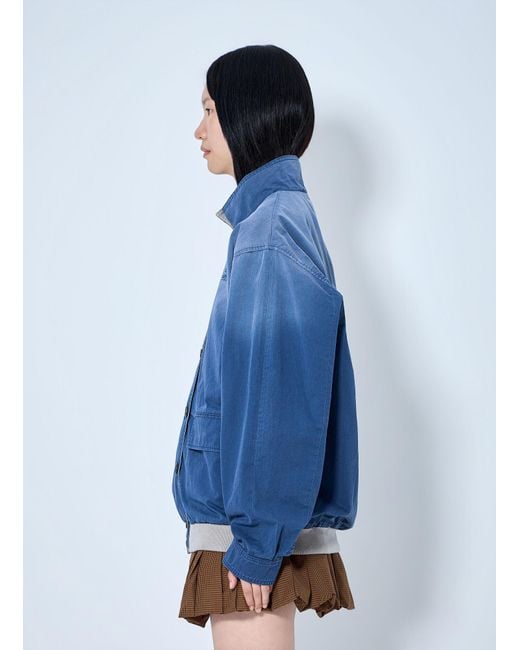 Miu Miu Blue Old Washed Twill Blouson Jacket