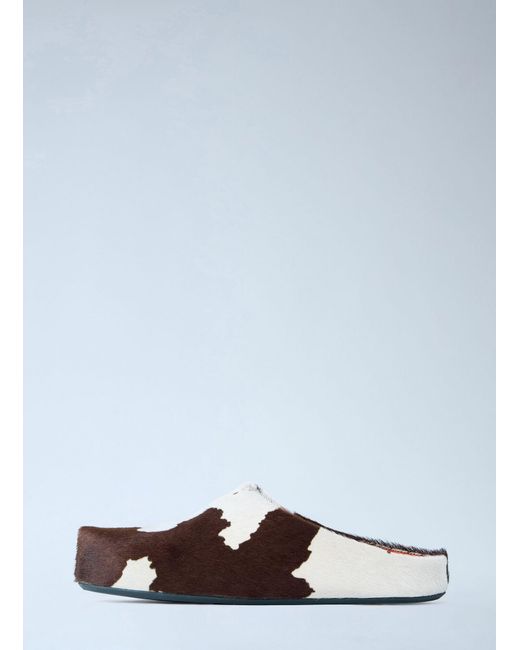 Marni White Fussbett Sabot for men