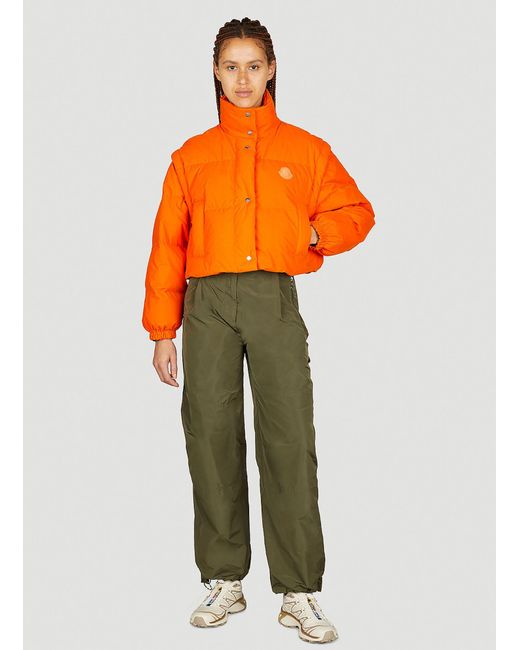 Moncler Orange Grenadelle Short Down Jacket