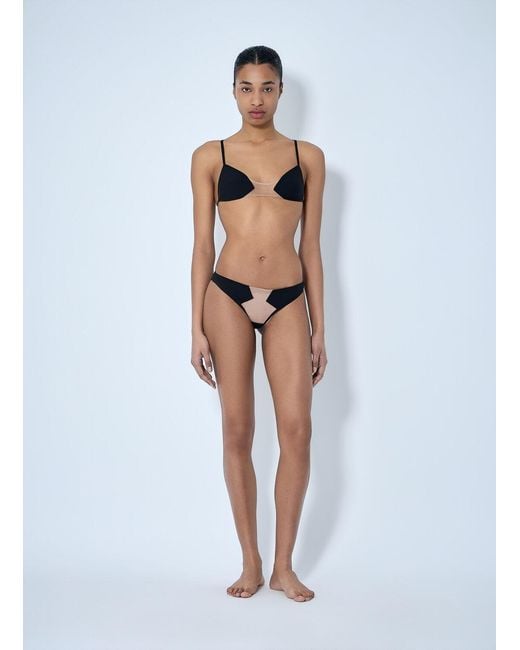 Rick Owens Blue Livy Mesh Panel Bra