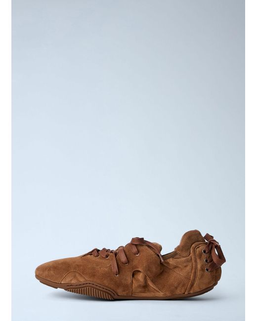 Acne White Bilara Suede Sneakers for men