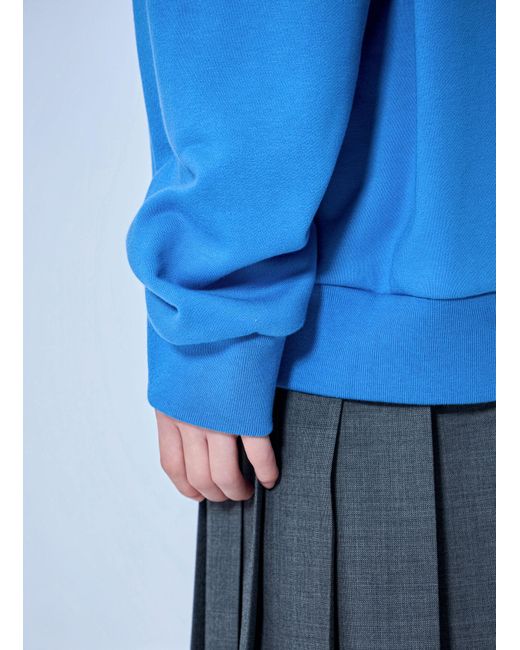 Miu Miu Blue Logo Motif Sweatshirt