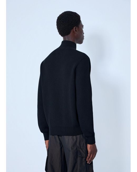 Stone Island Blue Ribbed Zip-Up Jacket for men