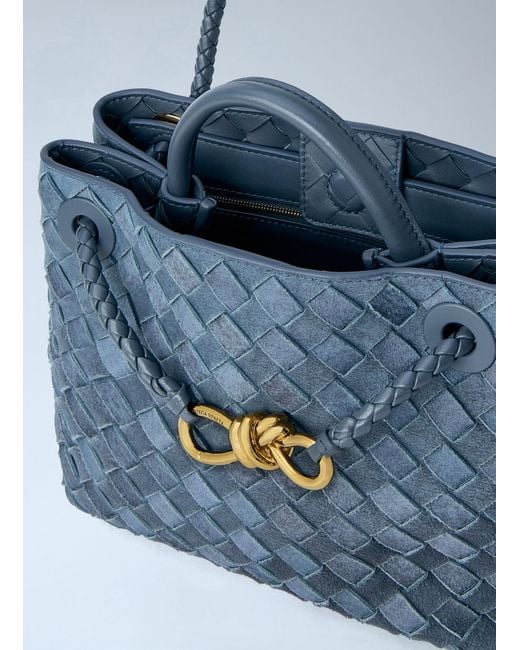 Bottega Veneta Blue Small Andiamo Handbag
