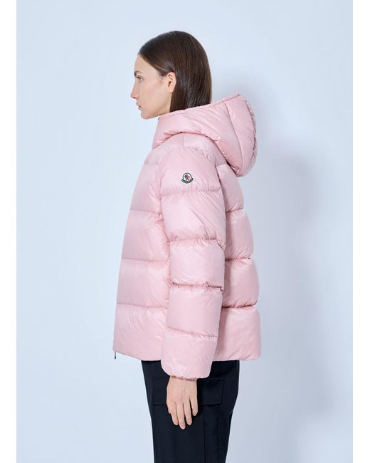 Moncler Pink Feligule Hooded Short Down Jacket
