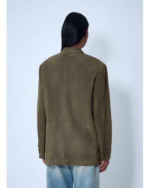 Marni Green Suede Single-Breasted Blazer
