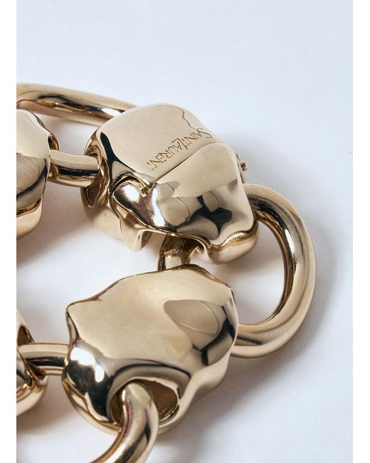 Saint Laurent Metallic Shell Chain Bracelet