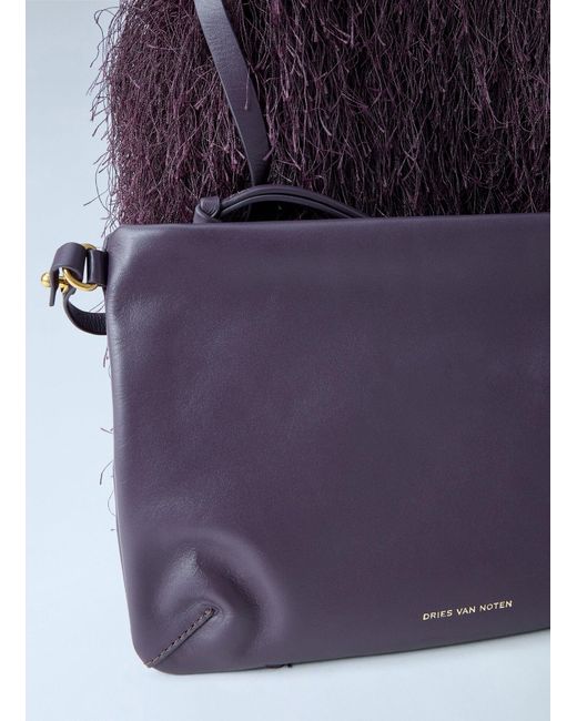 Dries Van Noten Purple Marche Medium Tote Bag