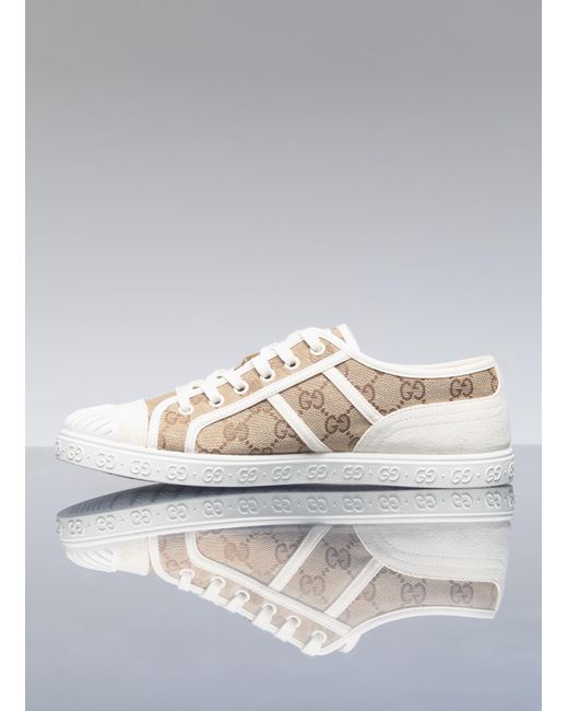 Gucci Gray Gg Canvas Sneakers