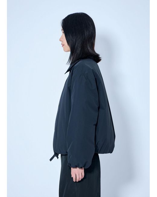 Jil Sander Blue Down Jacket With Collar