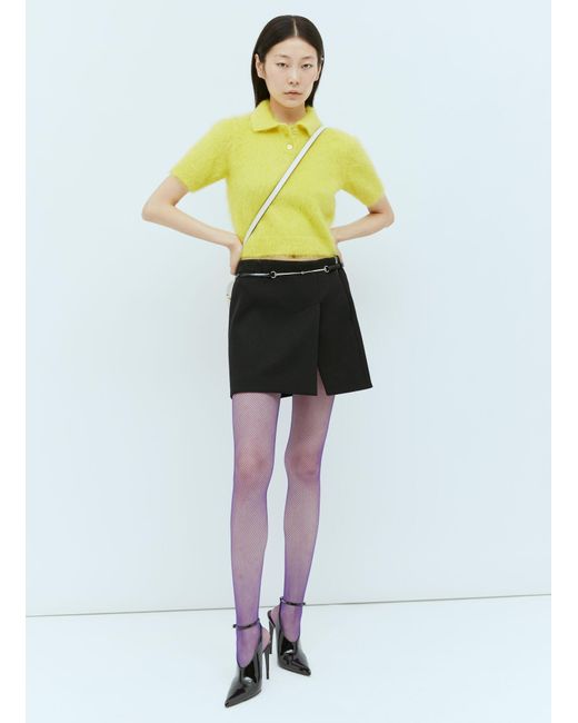 Gucci Black Wool Mini Skirt