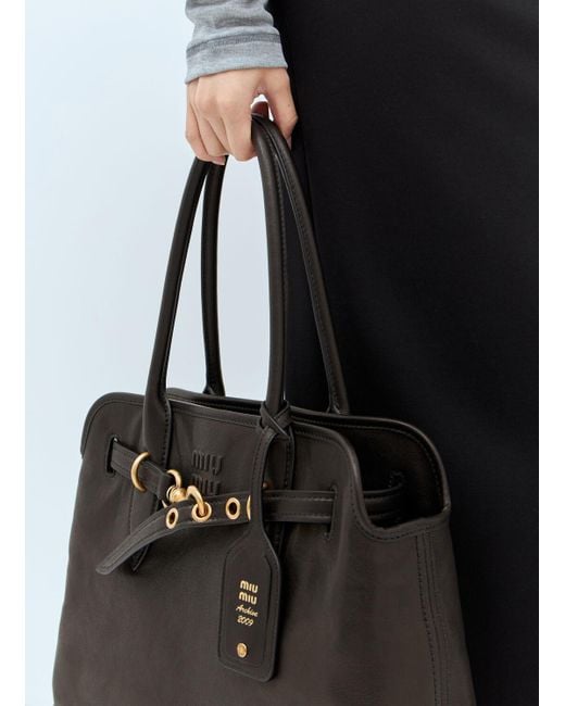 MIU MIU 'Aventure' medium shoulder bag ミュウミュウ Miu Miu Aventure Shoulder Bag in Blue | Lyst