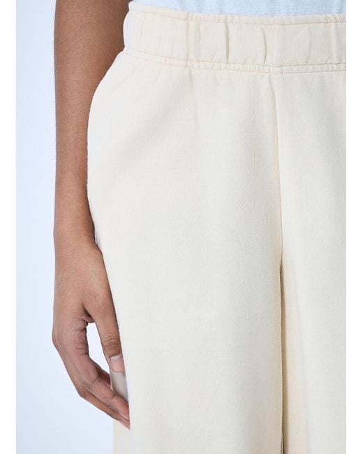 Moncler White Cotton Track Pants