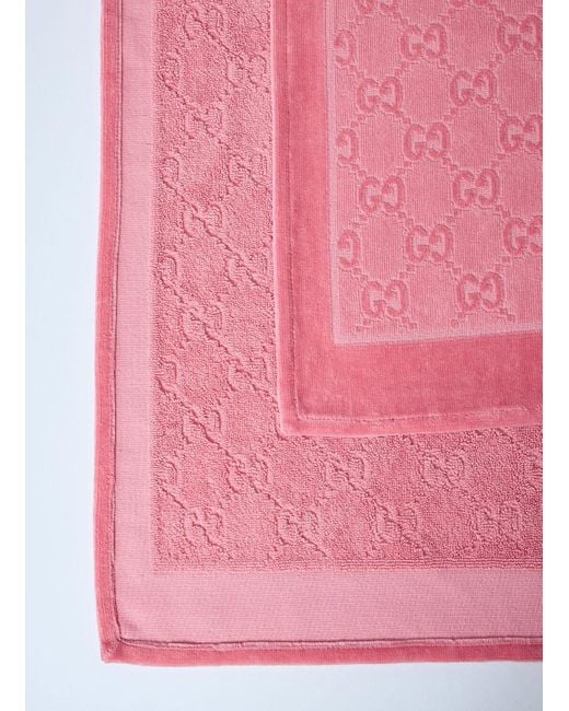 Gucci Gg Terry-cloth Towel in Pink | Lyst
