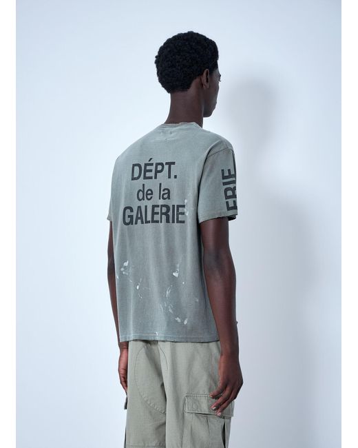GALLERY DEPT. Blue Distressed T-Shirt for men