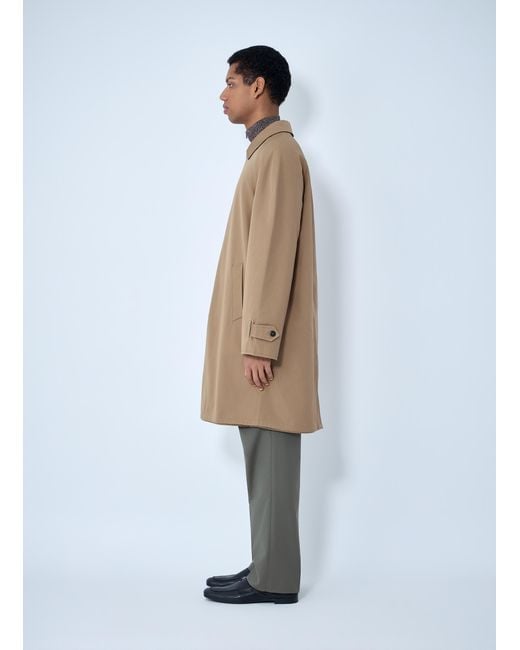 Prada Blue Reversible Buttoned Coat for men