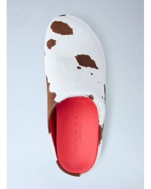 Marni White Fussbett Sabot