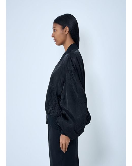 Rick Owens Blue Oversized Bomber Jacket