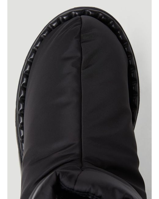Prada Black Triangle Padded Boots