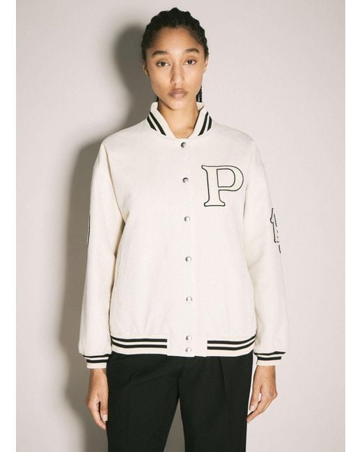 Prada Natural Canvas Bomber Jacket