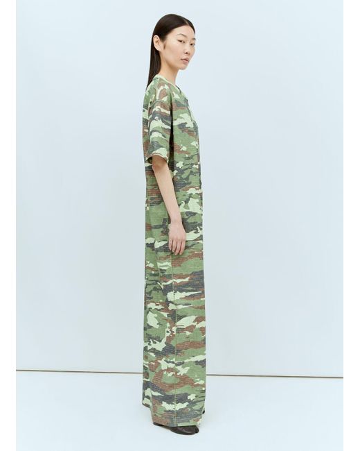 Acne Green Camo Maxi Dress