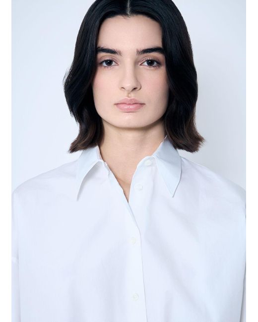 Prada White Drawstring Hem Shirt