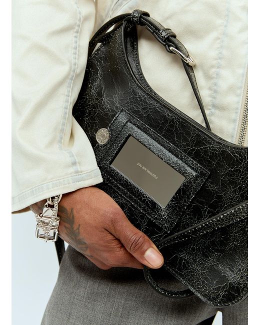 Acne Gray Platt Mini Shoulder Bag for men