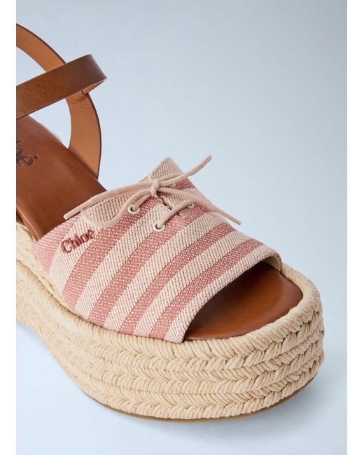 Chloé Blue Chloé Isla Wedge Espadrilles