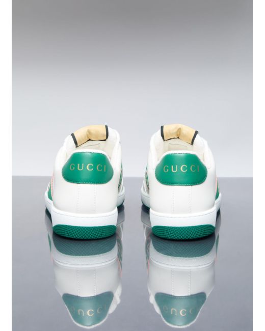 Gucci Green Interlocking G Leather Sneakers for men