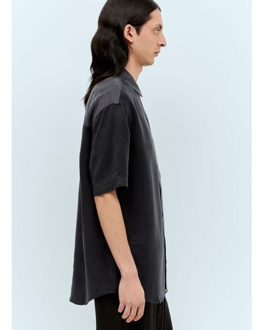 Song For The Mute Gray Panelled Short-sleeve Shirt for men