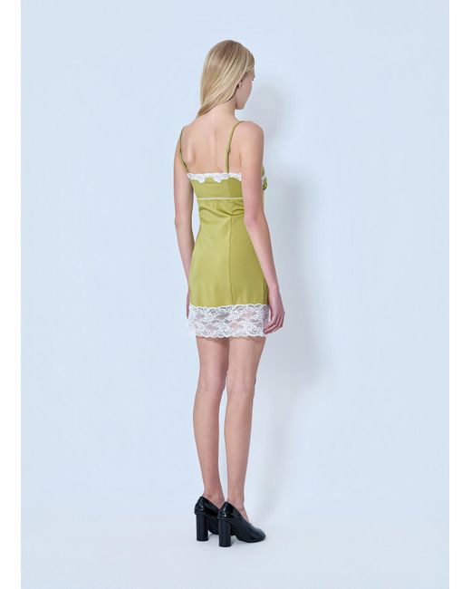 Chloé Blue Lace Trimmed Slip Dress