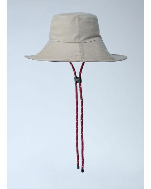 MIU MIU デニムバケットハット ホワイト Miu Miu Denim Bucket Hat in White | Lyst