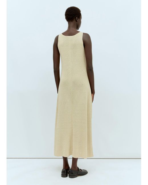 The Row White Fleet Midi Dress