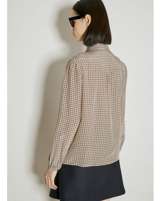 Prada Natural Jacquard Crepe De Chine Shirt
