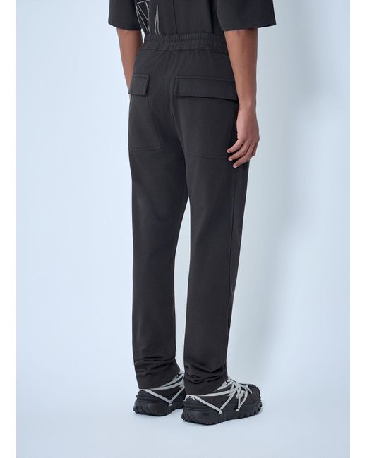 Moncler Blue Rick Owens Elasticated Waist Drawstring Pants