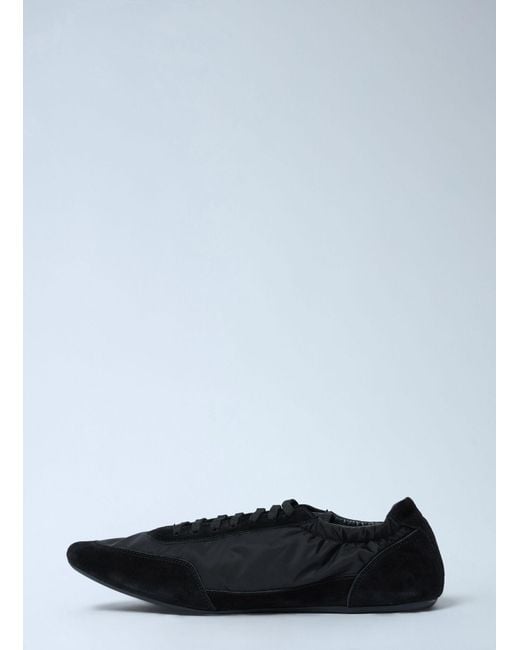 Prada Black Collapse Re-Nylon And Suede Sneakers for men