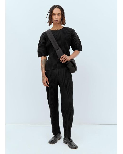 Homme Plissé Issey Miyake Black Monthly Colors: March Pleasted Pants for men