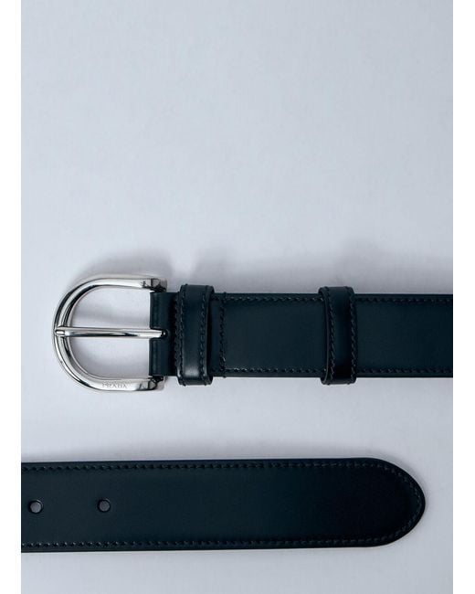 Prada Blue Leather Belt for men