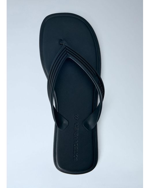 Bottega Veneta Blue Matt Ruber Nappa Sandals for men