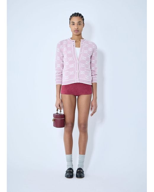 Gucci Blue Suede Mini Shorts